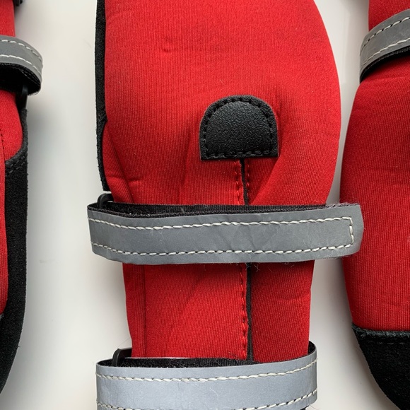 4 Red (Medium) Pawsh Dog Paw Protectors - Picture 2 of 4